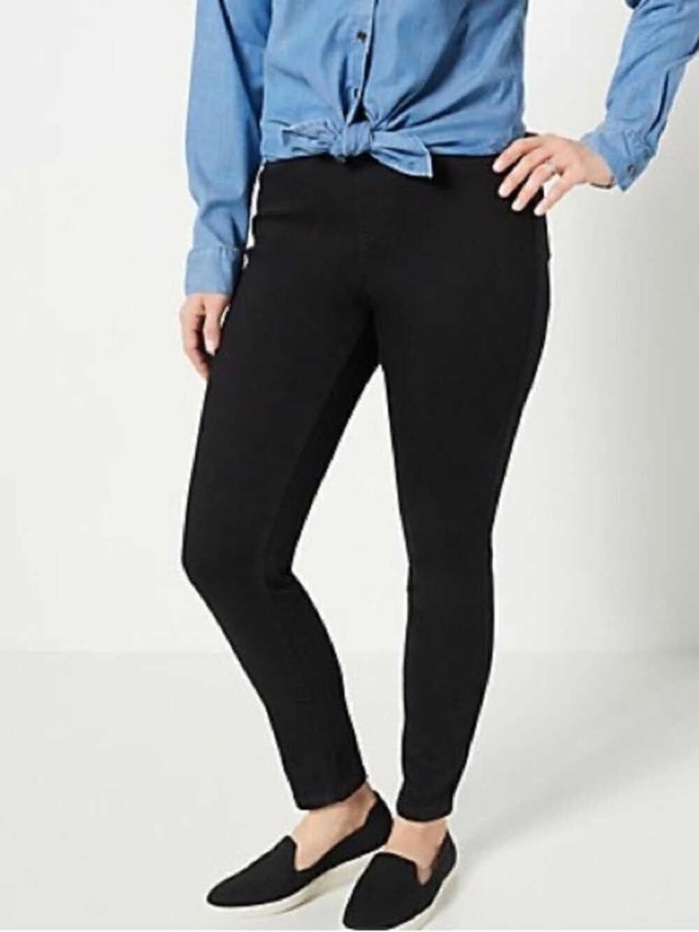 Denim & Co. Cozy Touch Denim Pull-On Jeggings